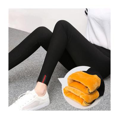 China Best Hot Selling Casual Winter Casual Pants Plush Women Thickened Gaiters Pencil Pants for sale