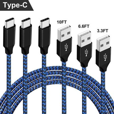 China 2021 Bestselling Fastest Durable Braided Nylon Braided Transmit Universal Charging Cable For Type C Devices for sale