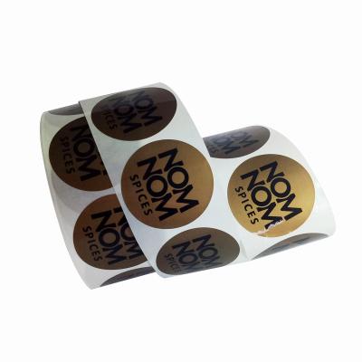 China Round Adhesive Sticker 50mm Dot Labels Roll Custom 2 Inch Roll Custom Waterproof for sale