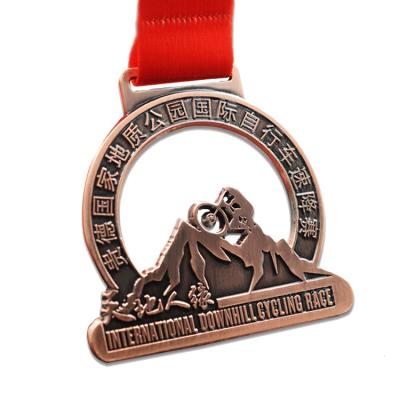 China China Factory Award Sports Race Finisher Medal Custom Cut Round Silver Bronze Soft Gold Enamel Sports Medals / Medallion for sale