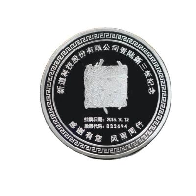 China China Custom 999 Silver Plating Company Anniversary Souvenir Challenge Colors Printing Coin Collectible Silver Coins for sale