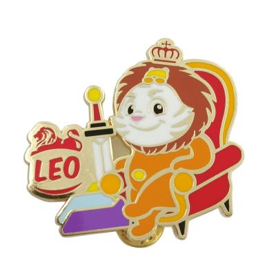 China China Customized Badge Simple Collection Cartoon Button Alloy Butterfly Mascot Full Body Commemorative Badge Gift Badge for sale