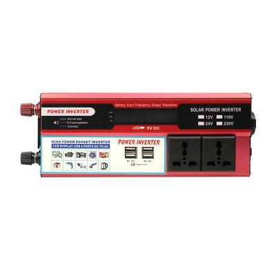 China mini car power inverter 2000w 12v/24v to 110v/220v dc ac power inverter with lcd led display 250*102*58mm for sale