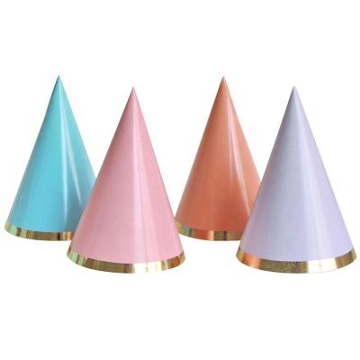 China 2021 Image Wholesale New Product Paper Party Hat With Hot Stamp Wedding Birthday Celebrations Good Quality Party Supplies for sale