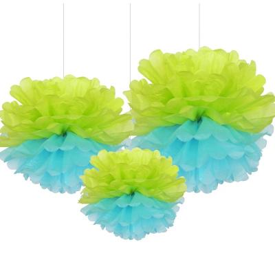 China EASTTERN 2022 New Product 3pcs Wholesale Paper Pompom Flower For Birthday, Wedding, Valentine, New Year Celebration Party for sale