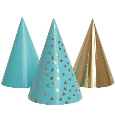 China Wholesale 2022 EASTTERN image new product paper party hat with hot stamp triangle pattern supplies birthday celebrations props for sale