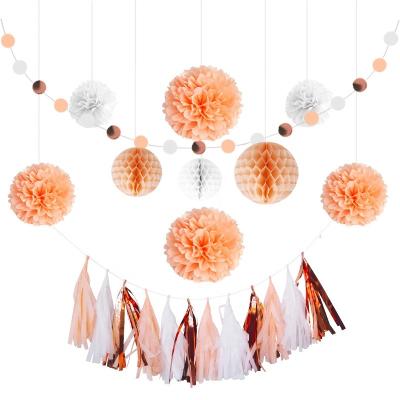 China Paper/Foil/Latex 2021 Most Popular 22pcs Bridal Kits - Pompoms, Balls, Tassels Garland Party Supplies Bridal Shower for sale