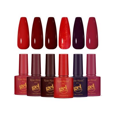 China Nature's Rose About Resin 6 Color Gel Polish Set To Soak Off Easily UV/LED Gel Polish Set for sale