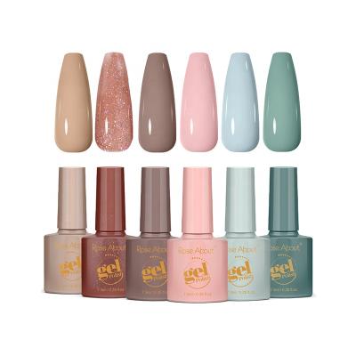 China Long Lasting Rose About 7.3ml 6 Colors Gel Nail Polish Set Soak Off UV/LED Gel Polish for sale