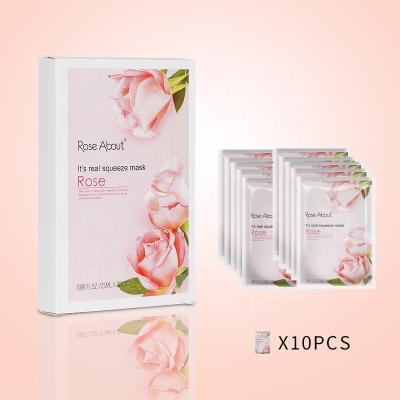 China Rose Sheet Facial Mask About Wholesale Private Label Moisturizer Moisturizer Whitening Honey Facial Mask Organic Natural for sale