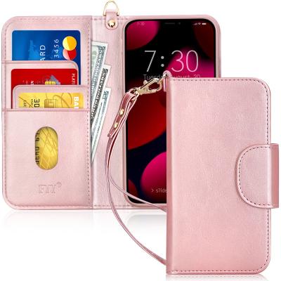 China New Style Shockproof Flip PU Leather Cell Phone Cover With Wireless Charging APPL iphone13 mini 5.4 inch case for sale