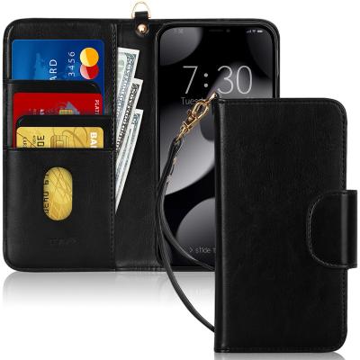 China APPL iphone13 mini 5.4 inch shockproof flip PU leather mobile phone cover with wireless charging for sale