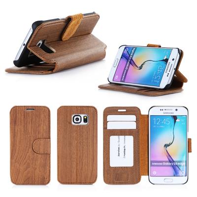 China Top Selling Wooden Stand Flip Case For Samsung S6 Vogue Products Android Phone Case for sale