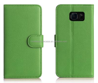 China Wallet Design PU Leather Flip Phone Case with Magnetic Internal Slim Pockets for Galaxy S6 for sale