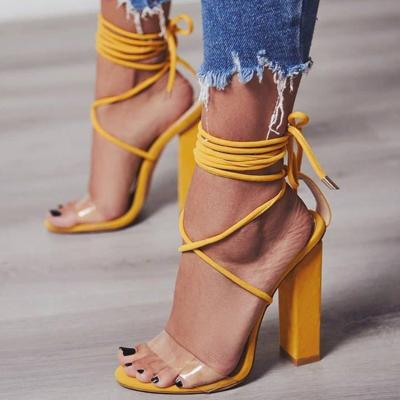 China Fashion trend women shoes new 11CM high heel shoes hot summer place heeled slippers sexy sandals for women and ladies for sale