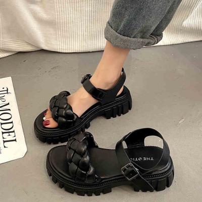 China Trend 660 fashion 34-40 beautiful summer wedge women printed sandals for sale