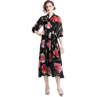 China Hot Selling Smart Ladies Anti-wrinkle Summer Casual Dress Beach Skirts Elegant Long Women's Dresses for sale