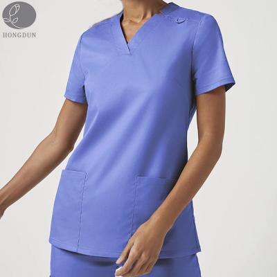 China Anti-wrinkle designs fashionable hospital nurse uniform on sale for sale