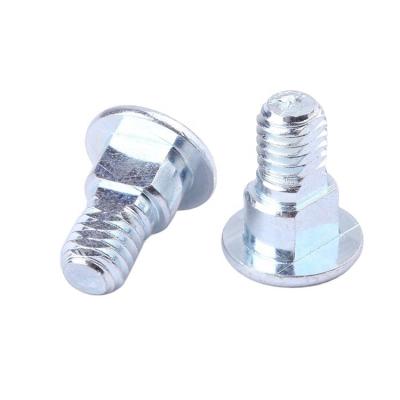 China Non-standard Non-standard customization step screw milling flat mechanical thread carbon steel blue zinc for sale