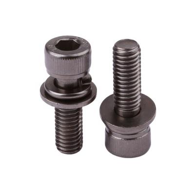 China HEX Factory price M2-M10 grade 4.8 8.8 10.9 12.9 carbon steel black nickel allen head socket sems screw DIN912 for sale