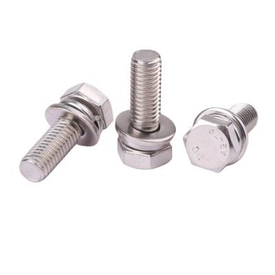 China HEX Factory custom M3-M8 stainless steel GB9074.17 outer hex head sems screws for sale