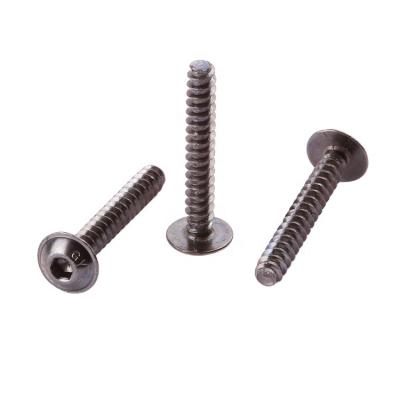 China Pan 12.9 grade DIN7380 ISO7380 round head hexagon socket screws half round cup screws pan head screws for sale