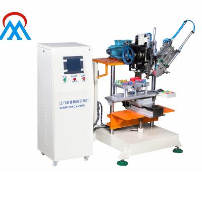 China Wash Brush Make Customized CNC 2 Spindle 1 Decking 2 Colors Fabric Wash Brush Making Machine Can Make Flat Cleaning Brush / Floor Sweeping Brush for sale