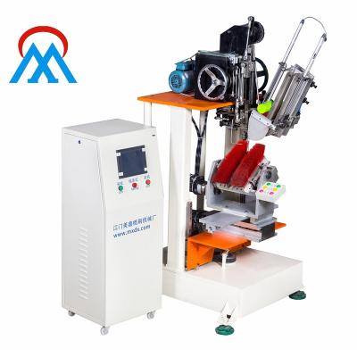 China Make Broom And Brush Customized High Production 4 Spindle 1 Decking Brush Broom Making Machine Can Deck 2 Color Floor Cleaning Brush Household Broom for sale