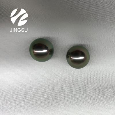 China Natural color undrilled loose tahitian pearl jewelry perfect round shape peacock for jewelry type for sale