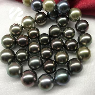 China Colorful black tahitian peasrls loose natural color jewelry for rings and earrings dangles use for sale