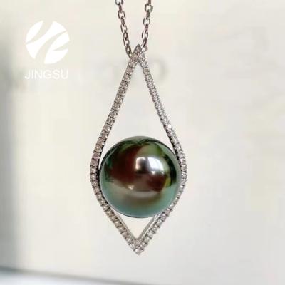 China 2021 Tahitian Luxury Natural Pearl Color Design Jewelry CLASSIC Pendant Women Gift Charms 18 K Gold Engagement Diamonds Party for sale