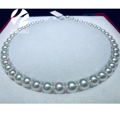 China Round Shape Traditional Natural High Luster BOHEMIA Color South Sea Pearl Good Quality Necklace for sale