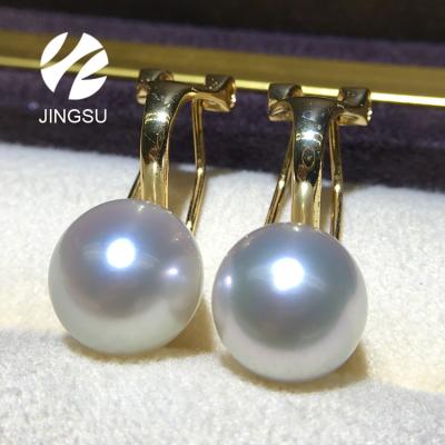 China Wholesale Trendy South Sea Pearl Stud Drop Fashion Women Earrings With 925 Silver Design for sale