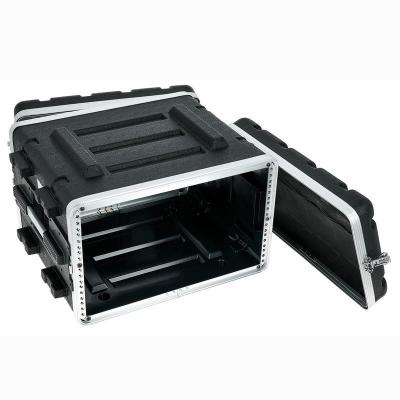 China Lightweight Black ABS Shallow Rack Case 6U For Secure Storage for sale