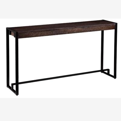 China (Other)Best Selling Industrial Narrow Adjustable Sofa Table Black Metal Frame Table Console Table for sale