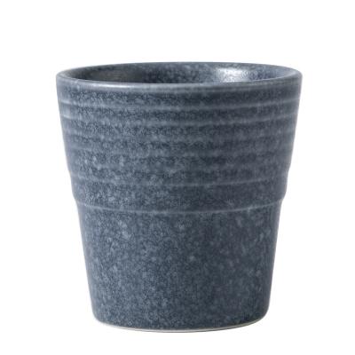 China Manufacturer YAYU Viable Reliable Japanese Style Delicate Round Porcelain Barley Blue Tea Cup For Ramen Shop Ceramic Tea Cup for sale