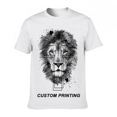 China Anti-Wrinkle Plus Size Custom T-Shirt Printing Logo Unisex Cotton Men's 100% Plain Heat Transfers T Shirts for sale