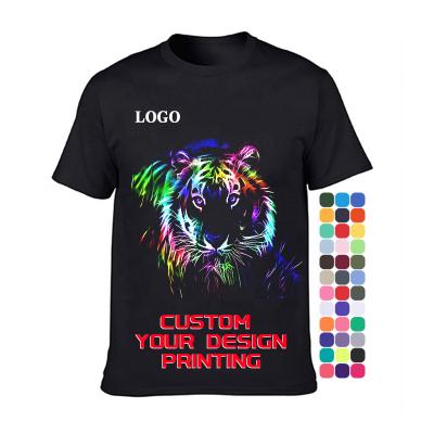 China Anti Shrink Plus Size T-shirt Custom Logo Printing 100%cotton Man Unisex Solid Heat Transfers T Shirts for sale