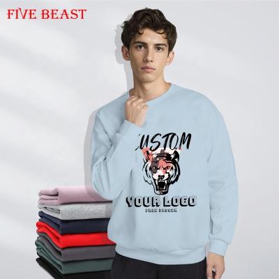 China QUICK DRY stylish pullover cotton fleece plus size embroidery crewneck custom sweatshirts custom logo for sale