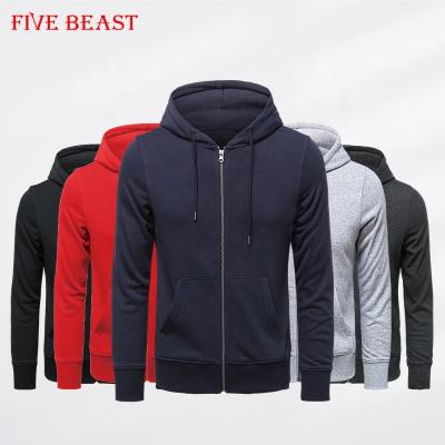 China wholesale Anti-wrinkle fashion over size customize plus size mens hoodies cotton zipper hoodie custom logo for sale