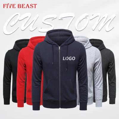 China High Quality Anti-wrinkle Over Size Plus Size Mens Hoodies Cotton Zip Up Hoodie Custom Logo for sale