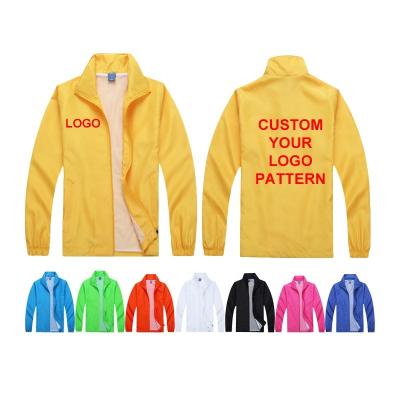 China Breathable Custom Wholesale Unisex Windproof Logo Print Plus Size Mens Jackets And Coats for sale