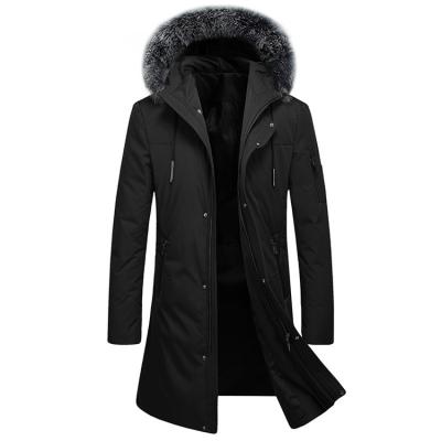 China Wholesale Men's Anti-Shrink Fur Collars Fox Duck Down Coat Thick Winter Long Down Coats for sale