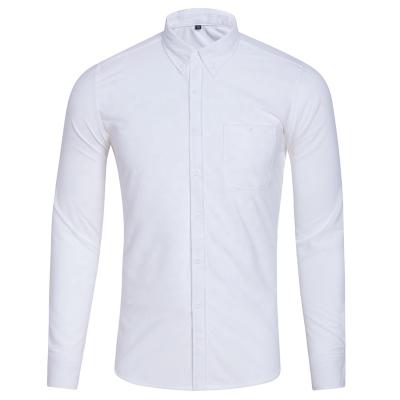 China 2020 Hot Selling Custom Slim Simple Elegant White Fitness Formal Men'S Breathable Dress Shirts for sale