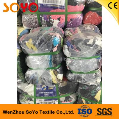 China Strong Oil Water Absorption Colored Cotton T Shirt Scrap Rags Second Hand Rags From China for sale