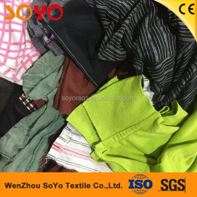 China Strong Oil Water Absorbency Color Cheap Used Clothes T-shirt Rags Balls With High Quality Soft Material for sale