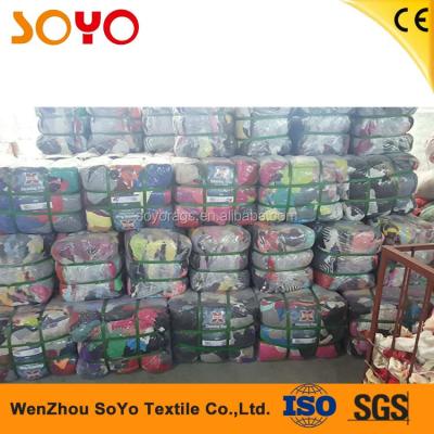 China Strong Oil Water Absorption Used Clothing Cutting Dark Color Mixed Shop Wiping Professional Wiper Cloths Suppliers Factory for sale