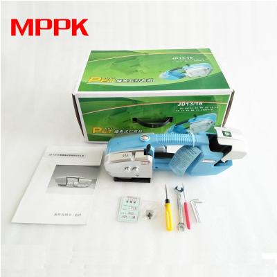 China CLOTHING MPPK JD13/16 Rechargeable Battery PP Plastic PET Hand Carton Tying Tool Machine for sale