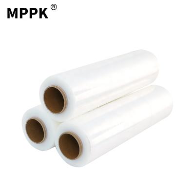 China Moisture Proof Hand Wrapping Semi Automatic Tool Machine Use LLDPE Moisture Proof Clear Transparent PE Protective Film Roll for sale