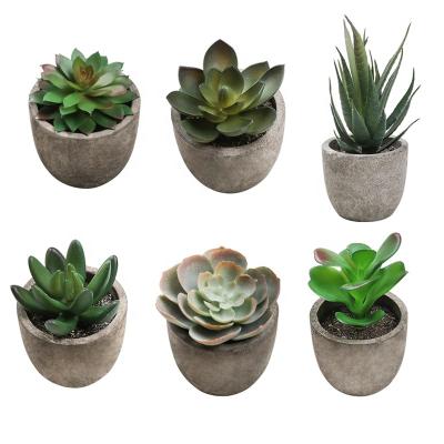 China Wholesale Custom Natural Home Indoor Artificial Succulents Simulation Plant Decor Touch Potted Plants for sale